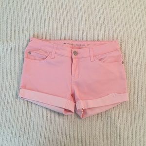 Light Pink Cuffed Jean Shorts